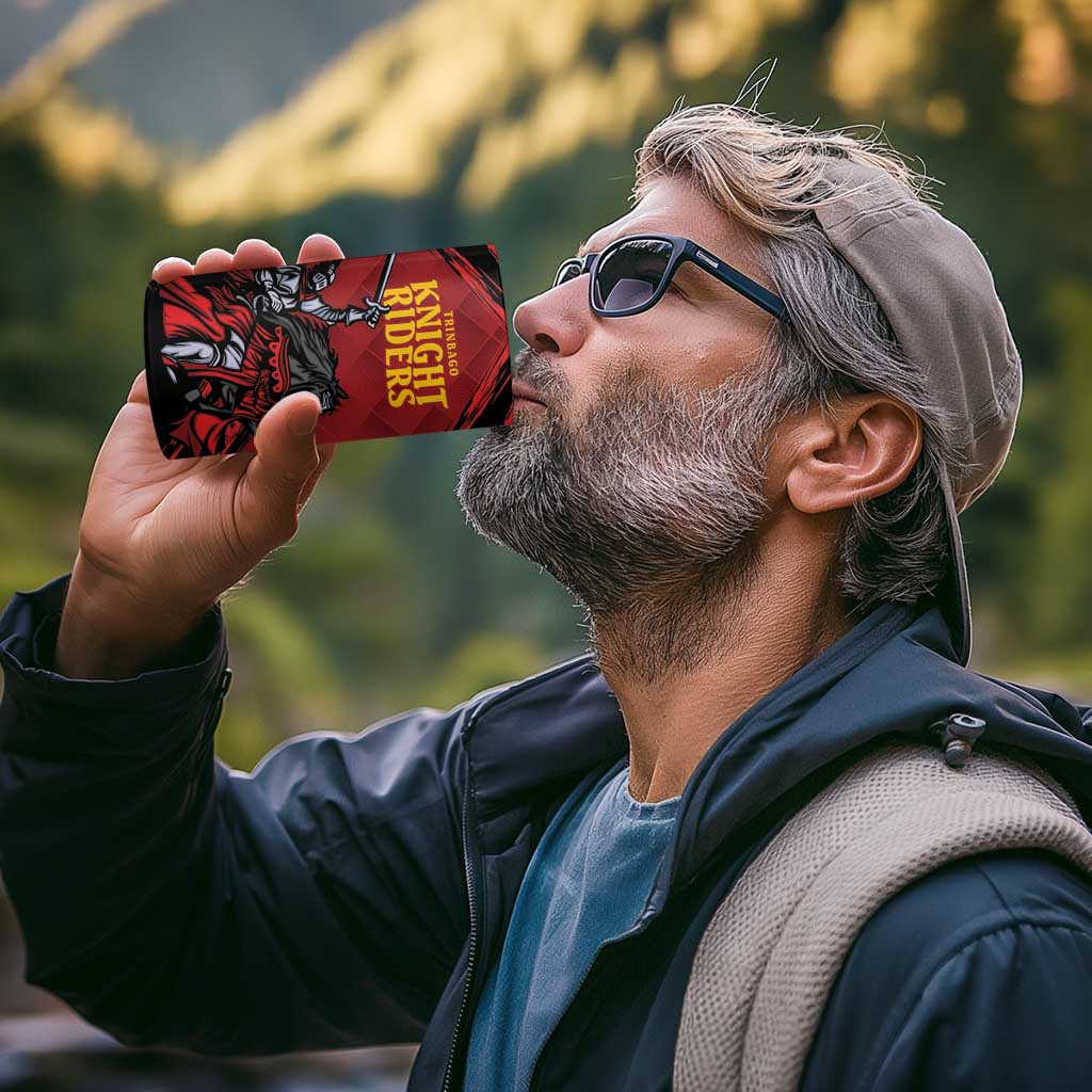 Custom Caribbean Cricket Trinidad and Tobago Cricket 4 in 1 Can Cooler Tumbler TKR Champions 2025 Red Edition - Wonder Print Shop