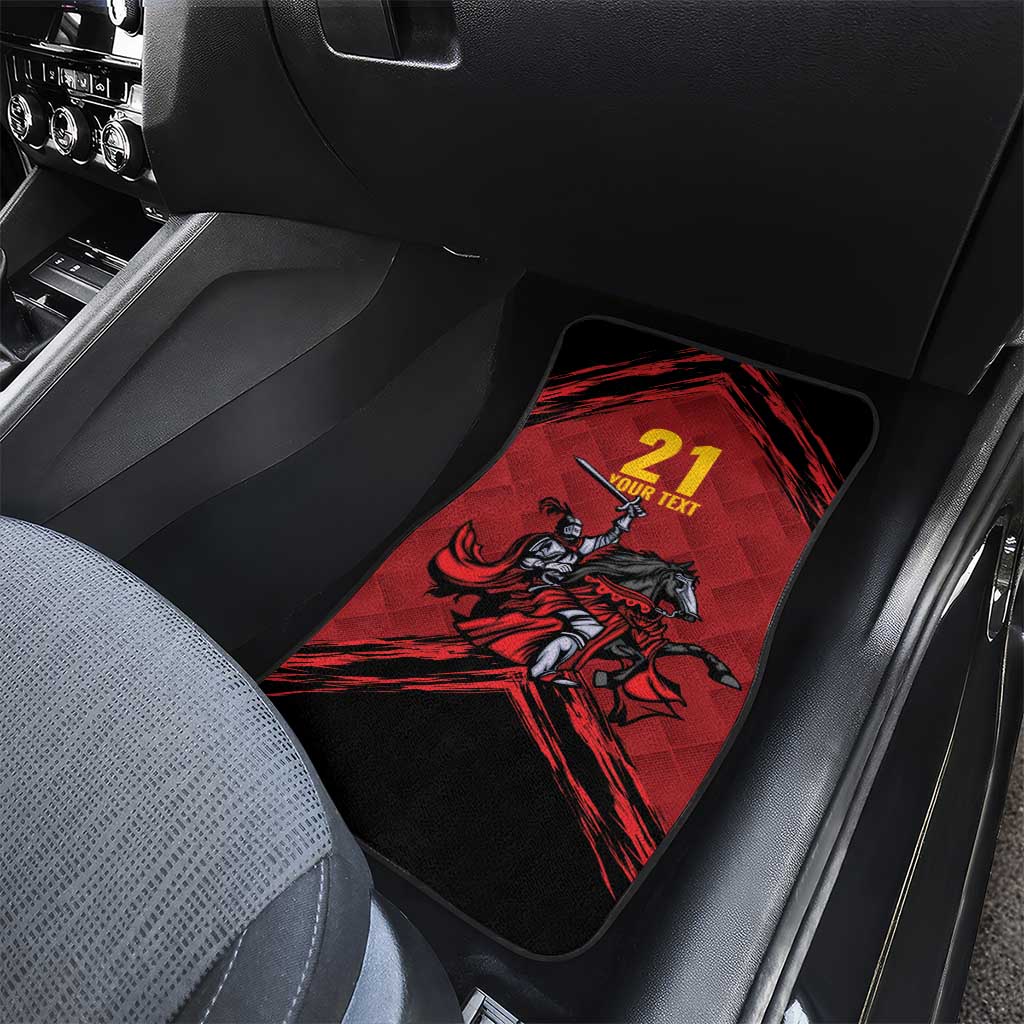 Custom Caribbean Cricket Trinidad and Tobago Cricket Car Mats TKR Champions 2025 Red Edition - Wonder Print Shop