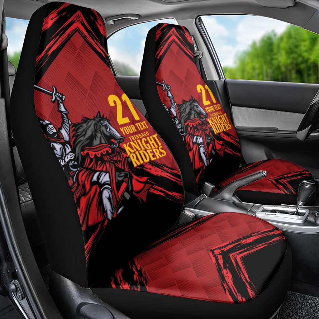 Custom Caribbean Cricket Trinidad and Tobago Cricket Car Seat Cover TKR Champions 2025 Red Edition - Wonder Print Shop