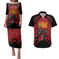Custom Caribbean Cricket Trinidad and Tobago Cricket Couples Matching Puletasi and Hawaiian Shirt TKR Champions 2025 Red Edition - Wonder Print Shop