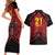 Custom Caribbean Cricket Trinidad and Tobago Cricket Couples Matching Short Sleeve Bodycon Dress and Hawaiian Shirt TKR Champions 2025 Red Edition - Wonder Print Shop