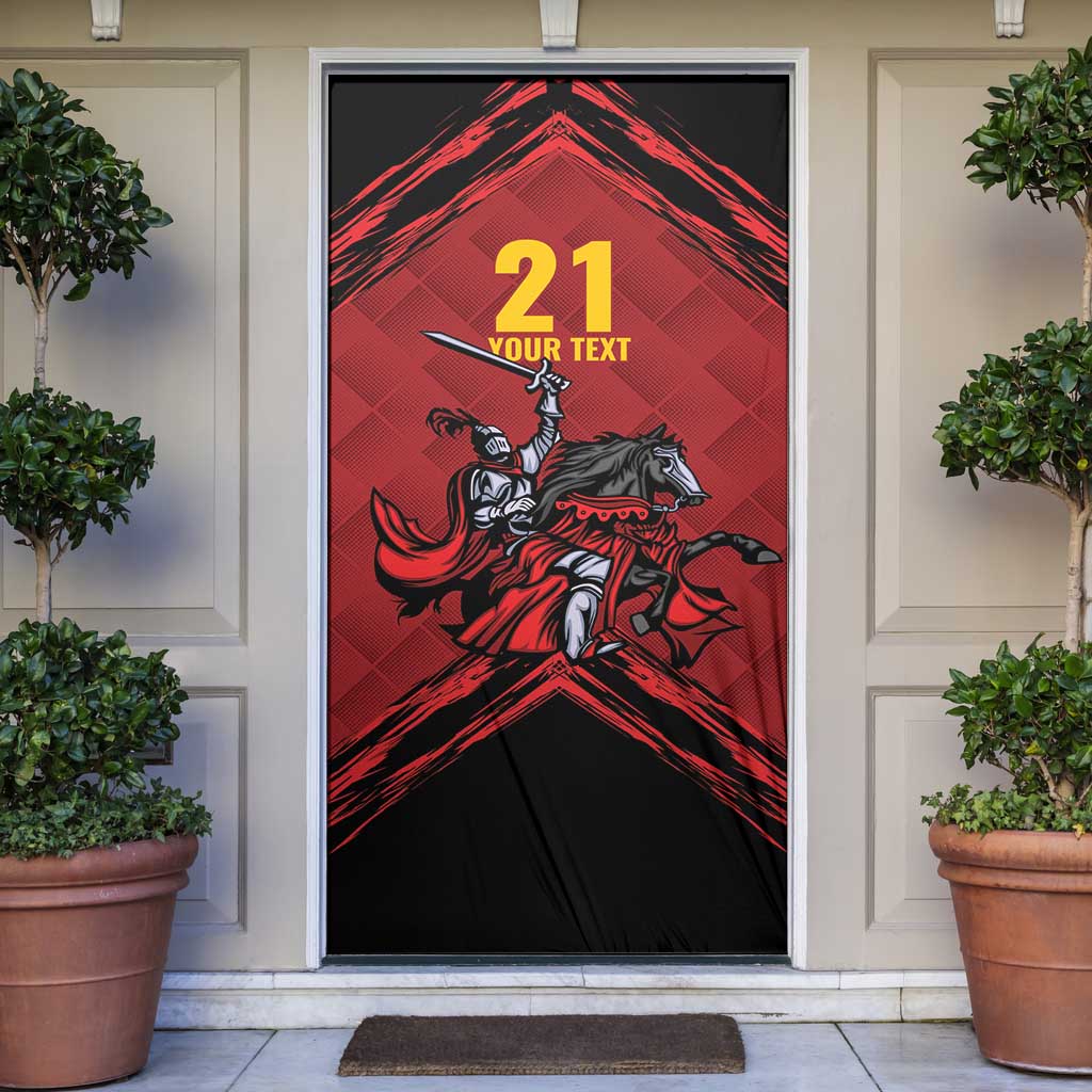 Custom Caribbean Cricket Trinidad and Tobago Cricket Door Cover TKR Champions 2025 Red Edition - Wonder Print Shop