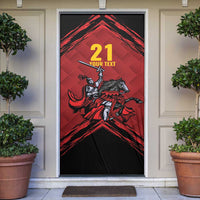 Custom Caribbean Cricket Trinidad and Tobago Cricket Door Cover TKR Champions 2025 Red Edition - Wonder Print Shop