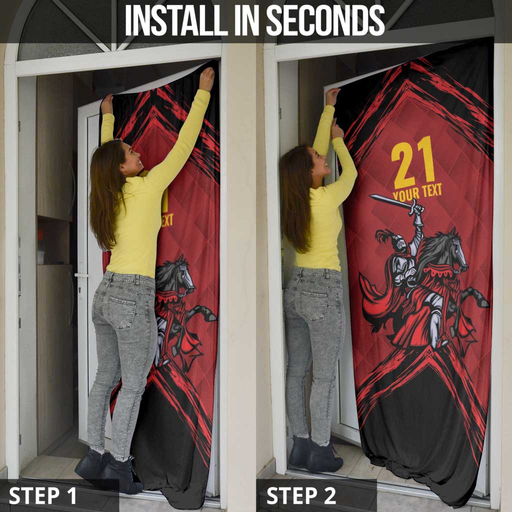 Custom Caribbean Cricket Trinidad and Tobago Cricket Door Cover TKR Champions 2025 Red Edition - Wonder Print Shop