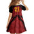 Custom Caribbean Cricket Trinidad and Tobago Cricket Family Matching Off The Shoulder Long Sleeve Dress and Hawaiian Shirt TKR Champions 2025 Red Edition - Wonder Print Shop