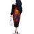 Custom Caribbean Cricket Trinidad and Tobago Cricket Family Matching Off The Shoulder Long Sleeve Dress and Hawaiian Shirt TKR Champions 2025 Red Edition - Wonder Print Shop