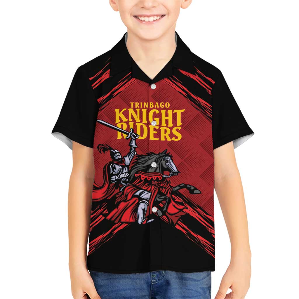 Custom Caribbean Cricket Trinidad and Tobago Cricket Family Matching Off Shoulder Maxi Dress and Hawaiian Shirt TKR Champions 2025 Red Edition - Wonder Print Shop