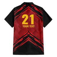 Custom Caribbean Cricket Trinidad and Tobago Cricket Family Matching Off Shoulder Short Dress and Hawaiian Shirt TKR Champions 2025 Red Edition - Wonder Print Shop