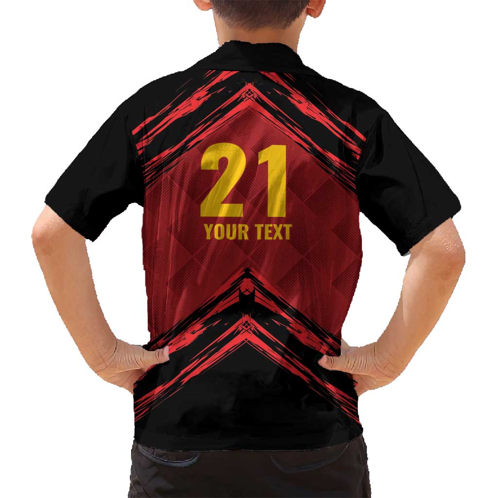 Custom Caribbean Cricket Trinidad and Tobago Cricket Family Matching Puletasi and Hawaiian Shirt TKR Champions 2025 Red Edition - Wonder Print Shop