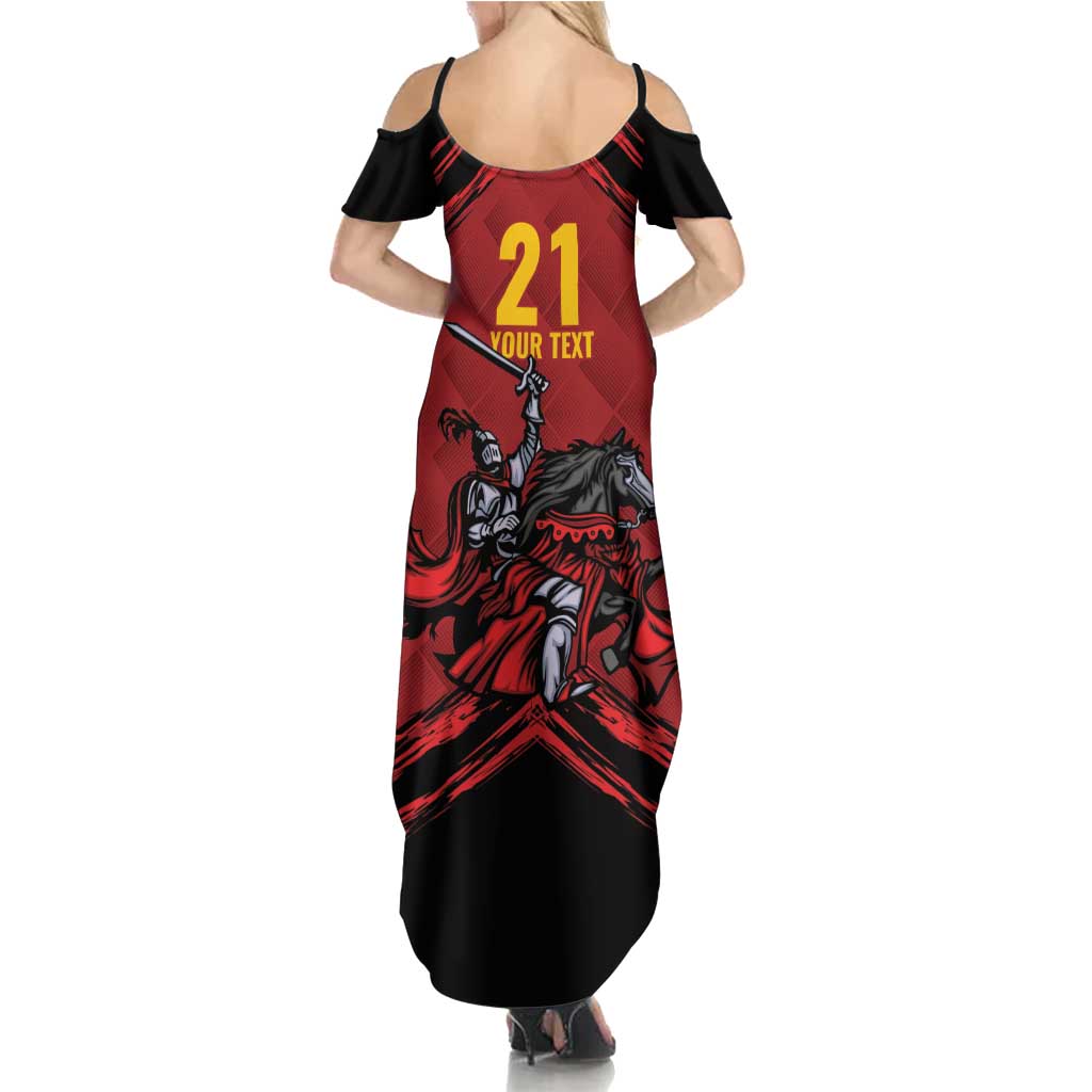 Custom Caribbean Cricket Trinidad and Tobago Cricket Family Matching Summer Maxi Dress and Hawaiian Shirt TKR Champions 2025 Red Edition - Wonder Print Shop