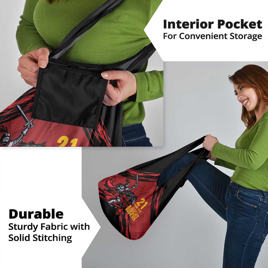 Custom Caribbean Cricket Trinidad and Tobago Cricket Grocery Bag TKR Champions 2025 Red Edition - Wonder Print Shop