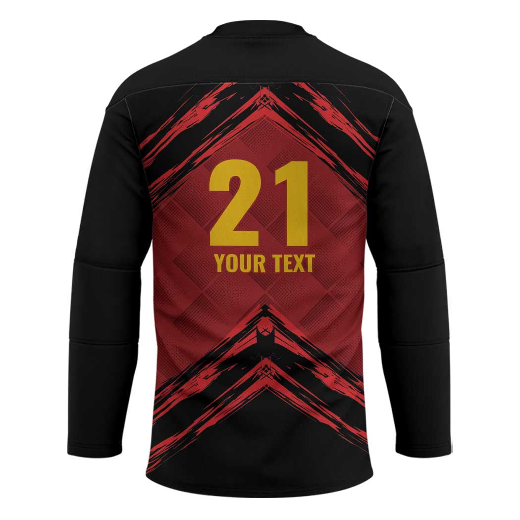 Custom Caribbean Cricket Trinidad and Tobago Cricket Hockey Jersey TKR Champions 2025 Red Edition - Wonder Print Shop