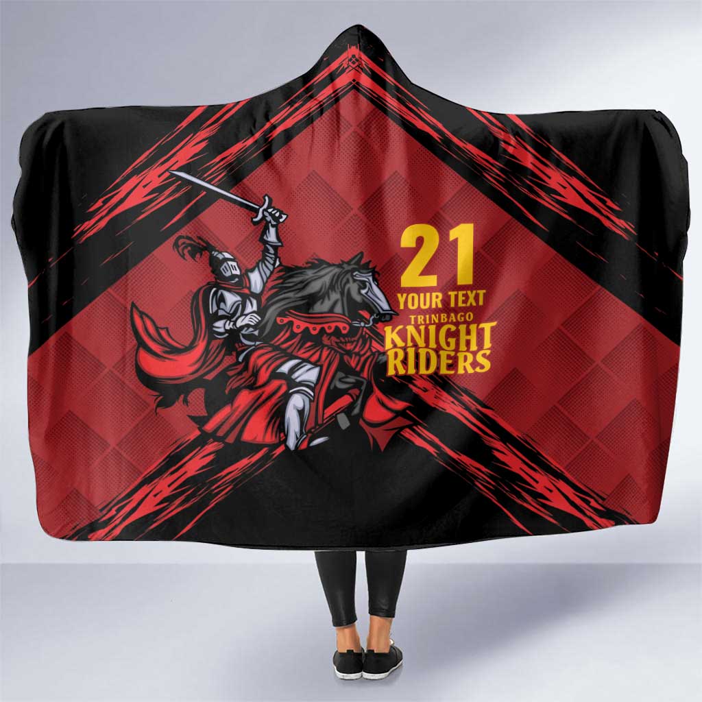Custom Caribbean Cricket Trinidad and Tobago Cricket Hooded Blanket TKR Champions 2025 Red Edition - Wonder Print Shop