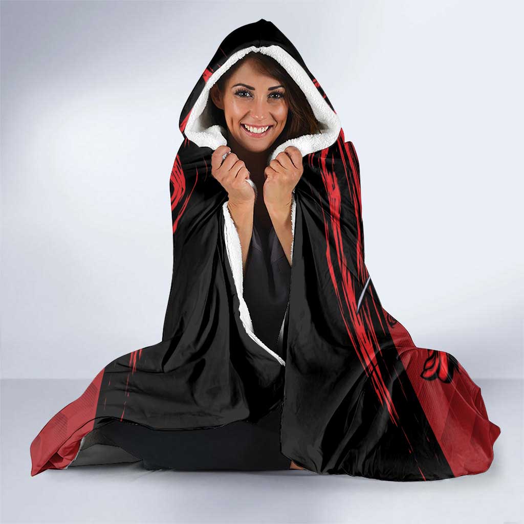 Custom Caribbean Cricket Trinidad and Tobago Cricket Hooded Blanket TKR Champions 2025 Red Edition - Wonder Print Shop