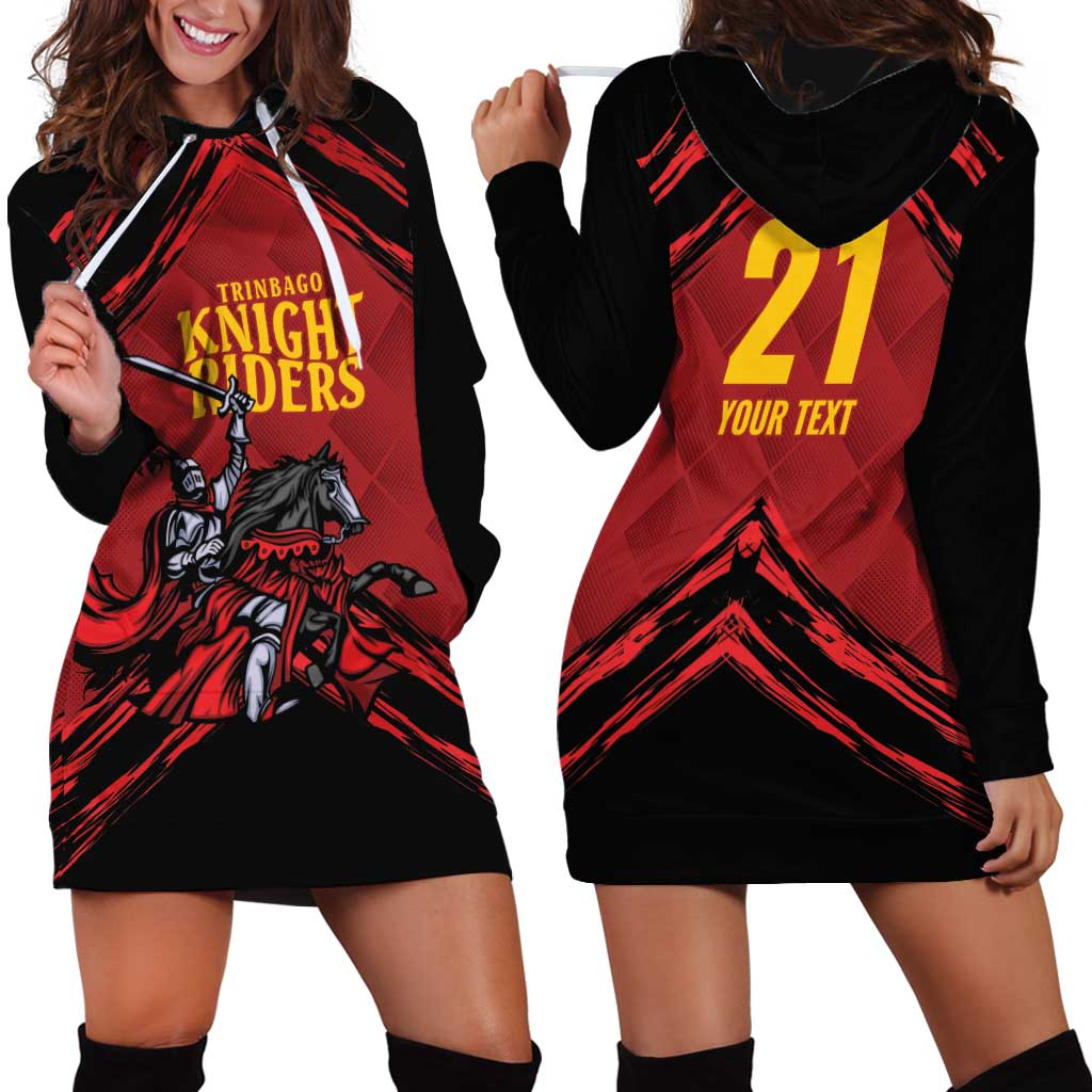 Custom Caribbean Cricket Trinidad and Tobago Cricket Hoodie Dress TKR Champions 2025 Red Edition - Wonder Print Shop