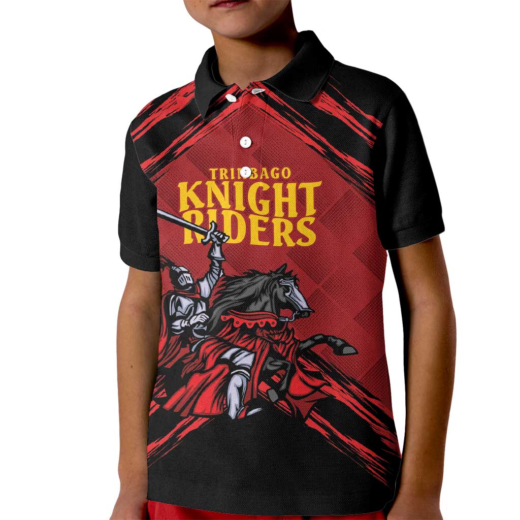 Custom Caribbean Cricket Trinidad and Tobago Cricket Kid Polo Shirt TKR Champions 2025 Red Edition - Wonder Print Shop