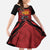 Custom Caribbean Cricket Trinidad and Tobago Cricket Kid Short Sleeve Dress TKR Champions 2025 Red Edition - Wonder Print Shop