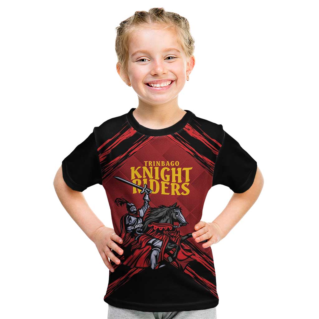 Custom Caribbean Cricket Trinidad and Tobago Cricket Kid T Shirt TKR Champions 2025 Red Edition - Wonder Print Shop