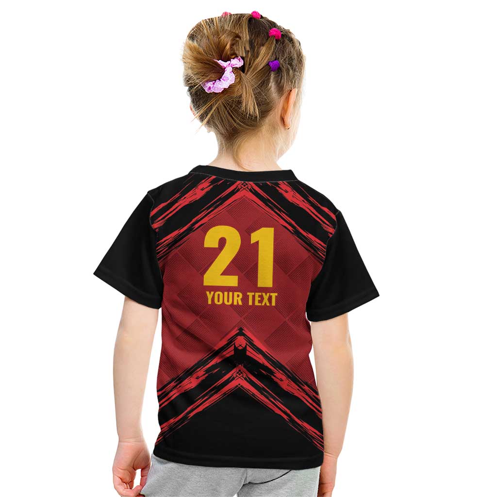 Custom Caribbean Cricket Trinidad and Tobago Cricket Kid T Shirt TKR Champions 2025 Red Edition - Wonder Print Shop
