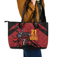 Custom Caribbean Cricket Trinidad and Tobago Cricket Leather Tote Bag TKR Champions 2025 Red Edition - Wonder Print Shop