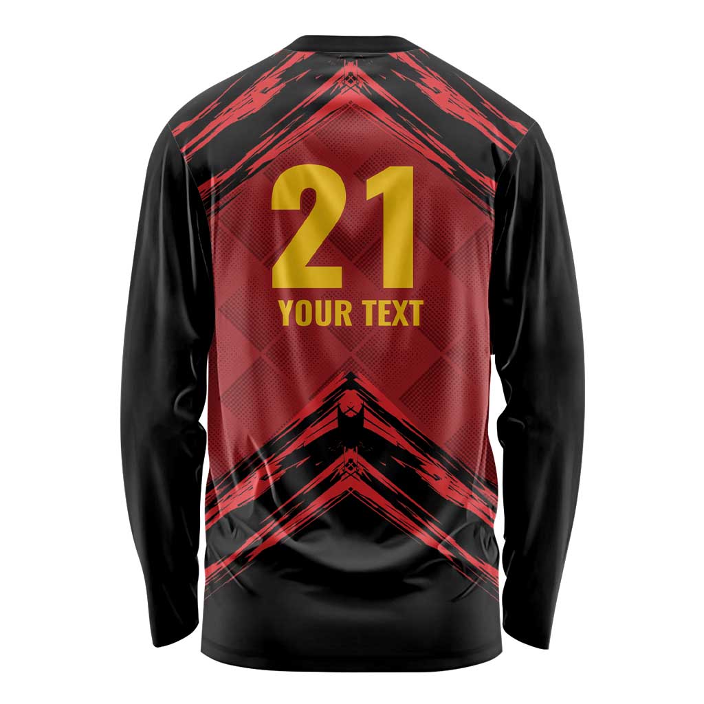 Custom Caribbean Cricket Trinidad and Tobago Cricket Long Sleeve Shirt TKR Champions 2025 Red Edition - Wonder Print Shop