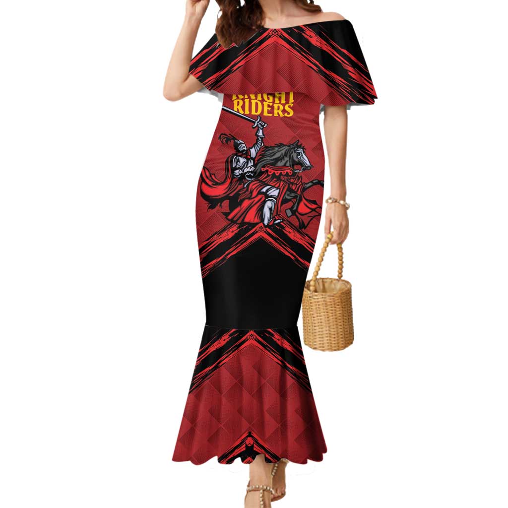 Custom Caribbean Cricket Trinidad and Tobago Cricket Mermaid Dress TKR Champions 2025 Red Edition - Wonder Print Shop
