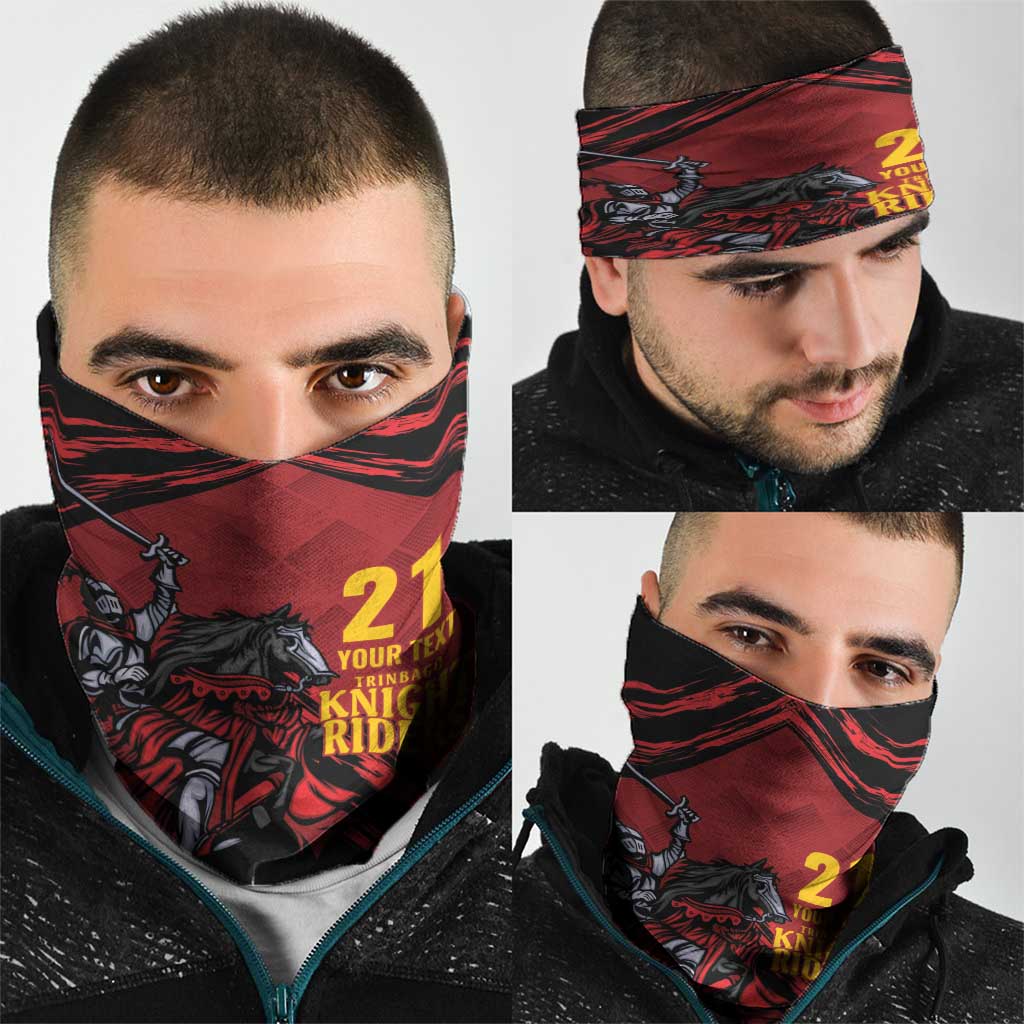 Custom Caribbean Cricket Trinidad and Tobago Cricket Neck Gaiter TKR Champions 2025 Red Edition - Wonder Print Shop