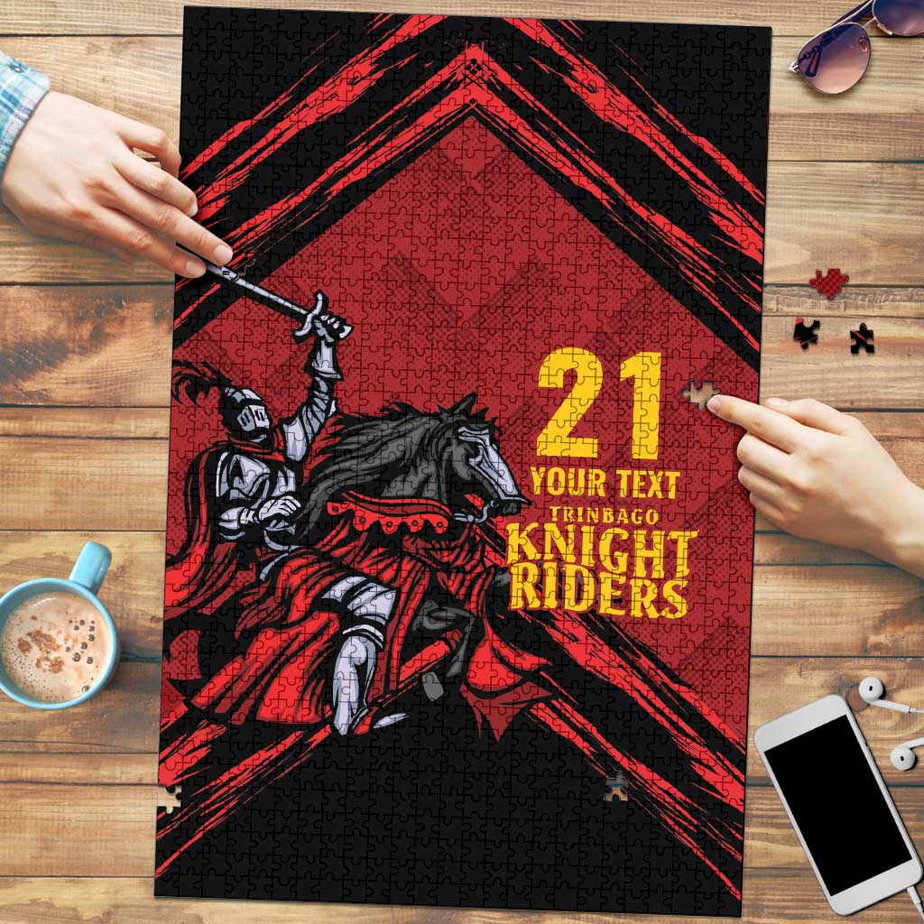 Custom Caribbean Cricket Trinidad and Tobago Cricket Puzzle TKR Champions 2025 Red Edition - Wonder Print Shop