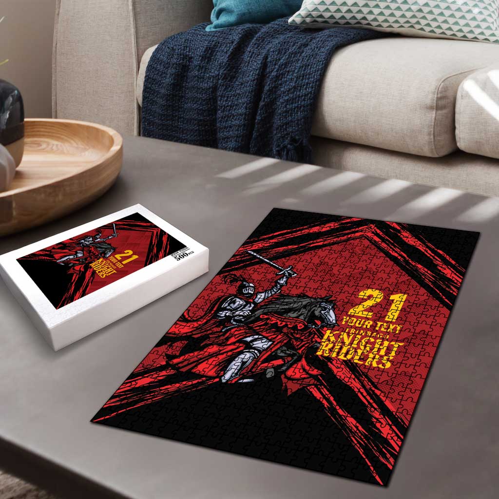 Custom Caribbean Cricket Trinidad and Tobago Cricket Puzzle TKR Champions 2025 Red Edition - Wonder Print Shop
