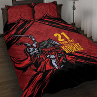 Custom Caribbean Cricket Trinidad and Tobago Cricket Quilt Bed Set TKR Champions 2025 Red Edition - Wonder Print Shop
