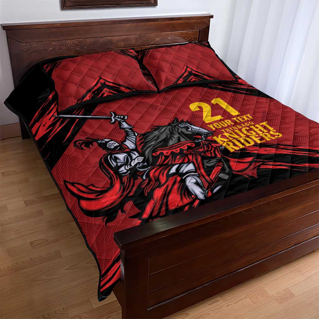 Custom Caribbean Cricket Trinidad and Tobago Cricket Quilt Bed Set TKR Champions 2025 Red Edition - Wonder Print Shop