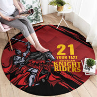 Custom Caribbean Cricket Trinidad and Tobago Cricket Round Carpet TKR Champions 2025 Red Edition - Wonder Print Shop