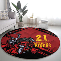 Custom Caribbean Cricket Trinidad and Tobago Cricket Round Carpet TKR Champions 2025 Red Edition - Wonder Print Shop