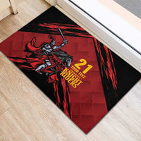 Custom Caribbean Cricket Trinidad and Tobago Cricket Rubber Doormat TKR Champions 2025 Red Edition - Wonder Print Shop