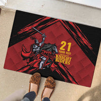 Custom Caribbean Cricket Trinidad and Tobago Cricket Rubber Doormat TKR Champions 2025 Red Edition - Wonder Print Shop