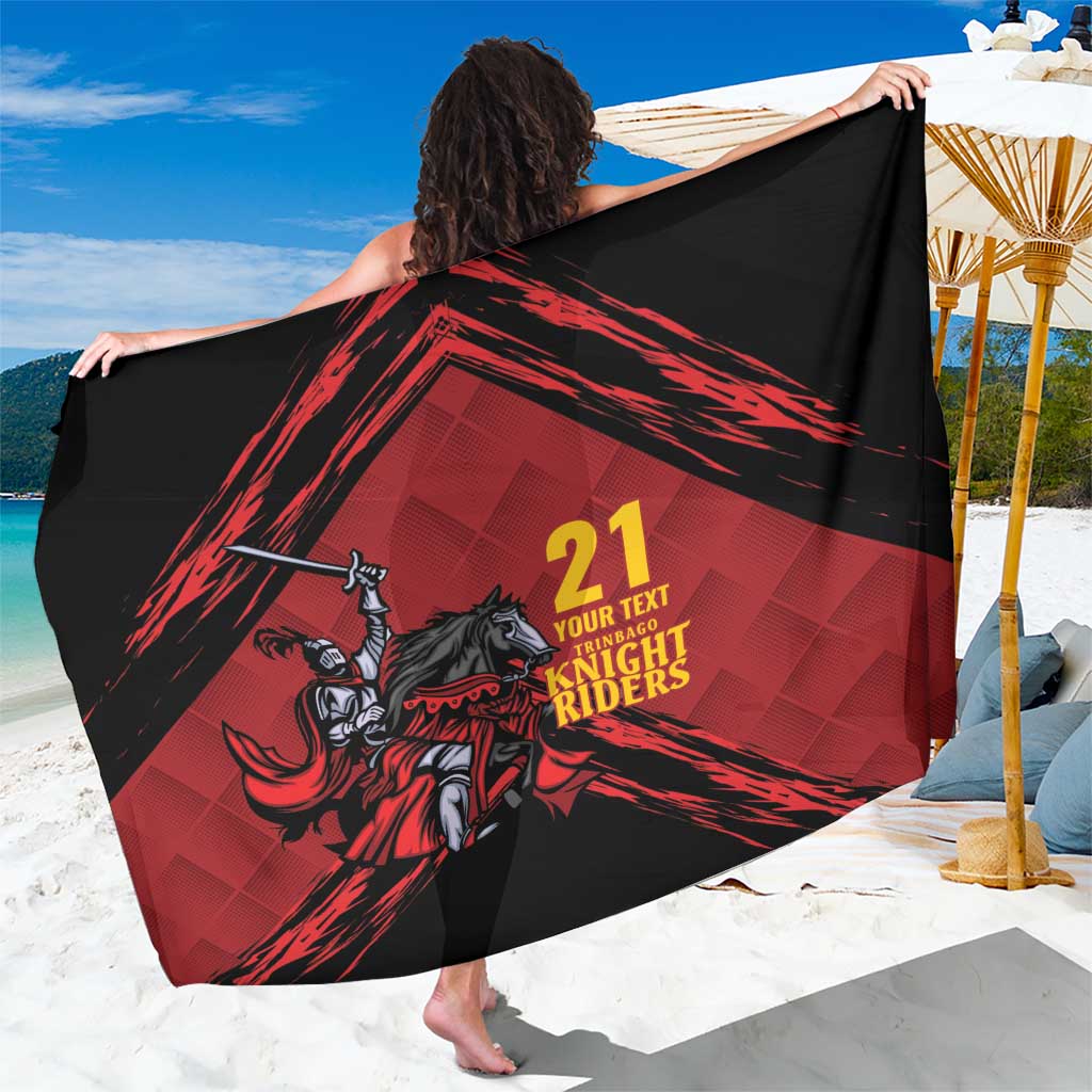 Custom Caribbean Cricket Trinidad and Tobago Cricket Sarong TKR Champions 2025 Red Edition - Wonder Print Shop