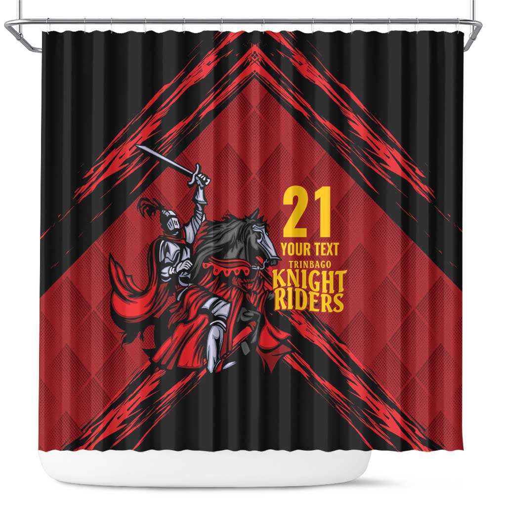Custom Caribbean Cricket Trinidad and Tobago Cricket Shower Curtain TKR Champions 2025 Red Edition - Wonder Print Shop