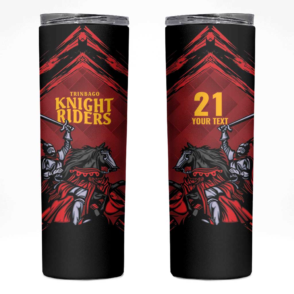 Custom Caribbean Cricket Trinidad and Tobago Cricket Skinny Tumbler TKR Champions 2025 Red Edition - Wonder Print Shop