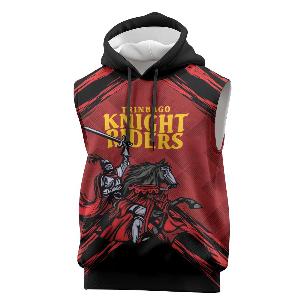 Custom Caribbean Cricket Trinidad and Tobago Cricket Sleeveless Hoodie TKR Champions 2025 Red Edition - Wonder Print Shop
