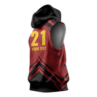 Custom Caribbean Cricket Trinidad and Tobago Cricket Sleeveless Hoodie TKR Champions 2025 Red Edition - Wonder Print Shop