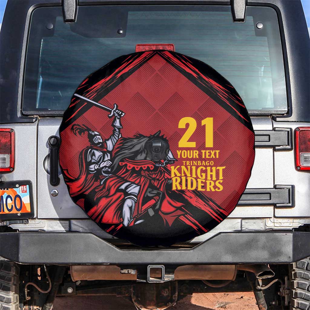 Custom Caribbean Cricket Trinidad and Tobago Cricket Spare Tire Cover TKR Champions 2025 Red Edition - Wonder Print Shop