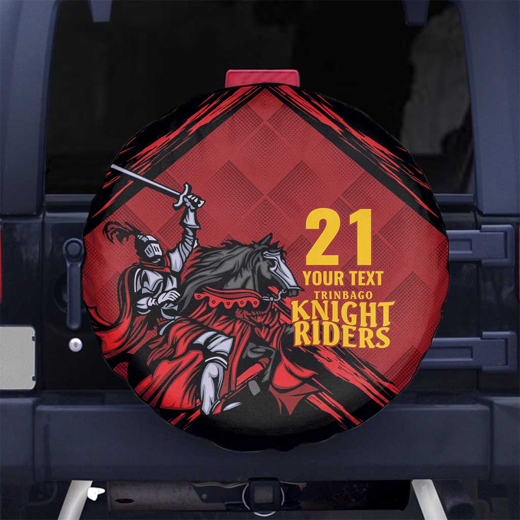 Custom Caribbean Cricket Trinidad and Tobago Cricket Spare Tire Cover TKR Champions 2025 Red Edition - Wonder Print Shop
