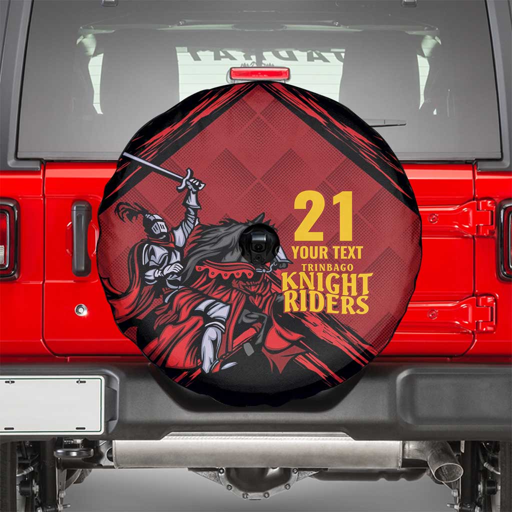 Custom Caribbean Cricket Trinidad and Tobago Cricket Spare Tire Cover TKR Champions 2025 Red Edition - Wonder Print Shop