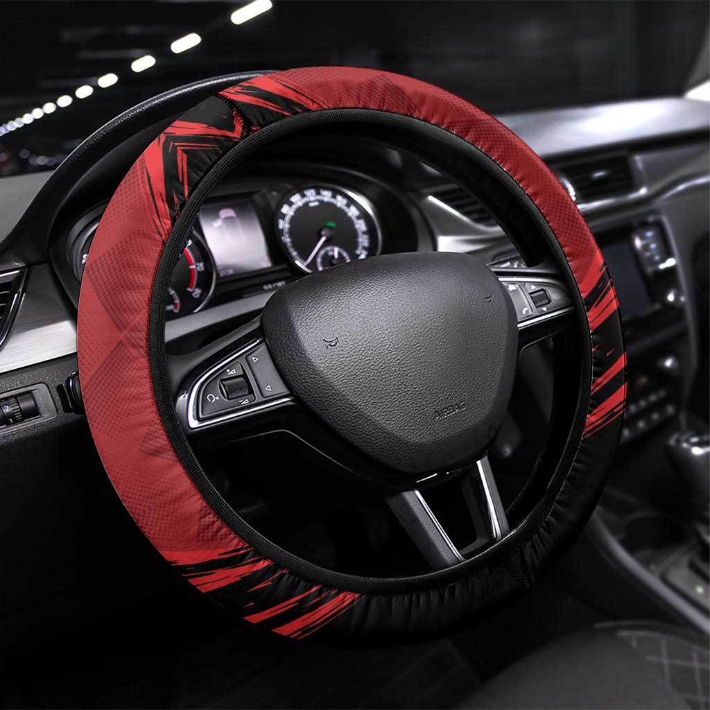 Caribbean Cricket Trinidad and Tobago Cricket Steering Wheel Cover TKR Champions 2025 Red Edition - Wonder Print Shop