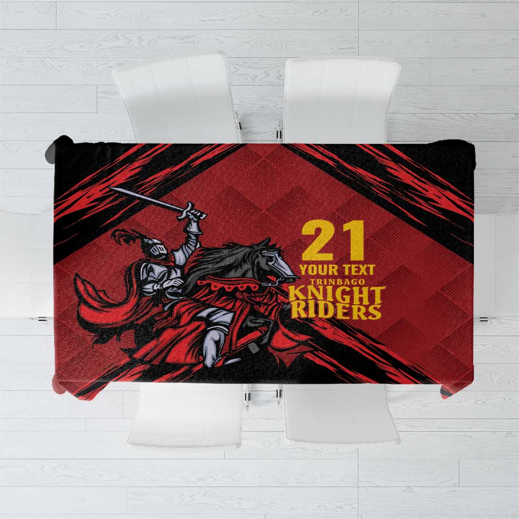 Custom Caribbean Cricket Trinidad and Tobago Cricket Tablecloth TKR Champions 2025 Red Edition - Wonder Print Shop