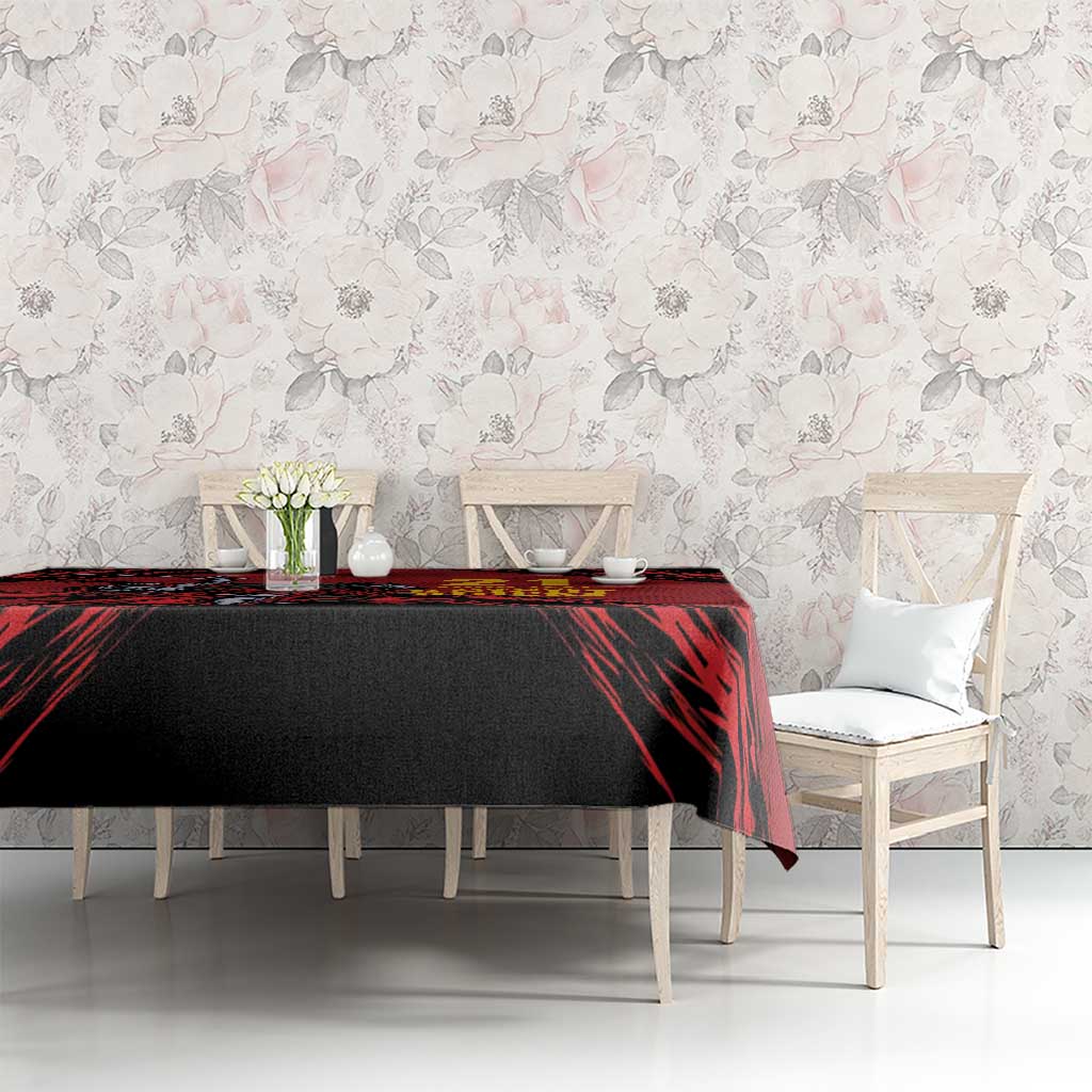 Custom Caribbean Cricket Trinidad and Tobago Cricket Tablecloth TKR Champions 2025 Red Edition - Wonder Print Shop