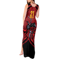 Custom Caribbean Cricket Trinidad and Tobago Cricket Tank Maxi Dress TKR Champions 2025 Red Edition - Wonder Print Shop