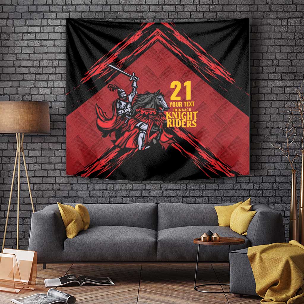 Custom Caribbean Cricket Trinidad and Tobago Cricket Tapestry TKR Champions 2025 Red Edition - Wonder Print Shop