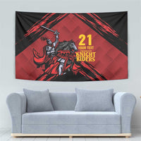 Custom Caribbean Cricket Trinidad and Tobago Cricket Tapestry TKR Champions 2025 Red Edition - Wonder Print Shop