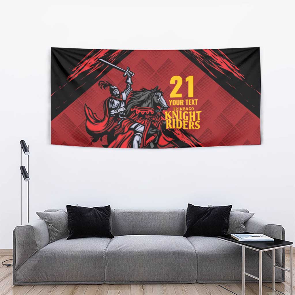 Custom Caribbean Cricket Trinidad and Tobago Cricket Tapestry TKR Champions 2025 Red Edition - Wonder Print Shop